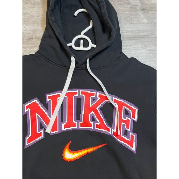 Nike Chase Reed New York City NYC Digital Flames Black Pullover Hoodie Men's M - Picture 2 of 8